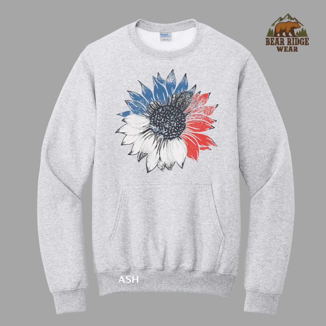Sunflower Patriotic Kangaroo Crew