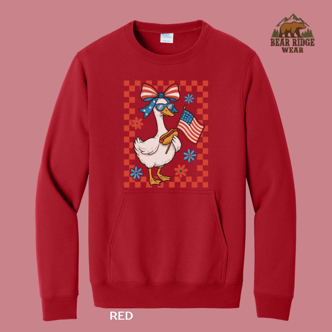 Goose Girl-Flag Hot Dog Patriotic Kangaroo Crew