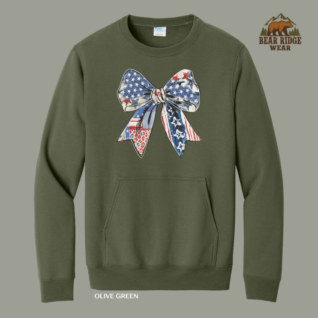 Bow Patriotic Kangaroo Crew