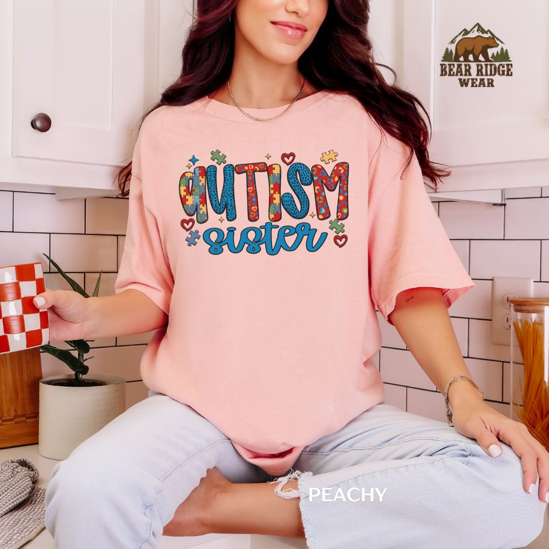 Autism-Sister 2 Autism Awareness T-Shirt