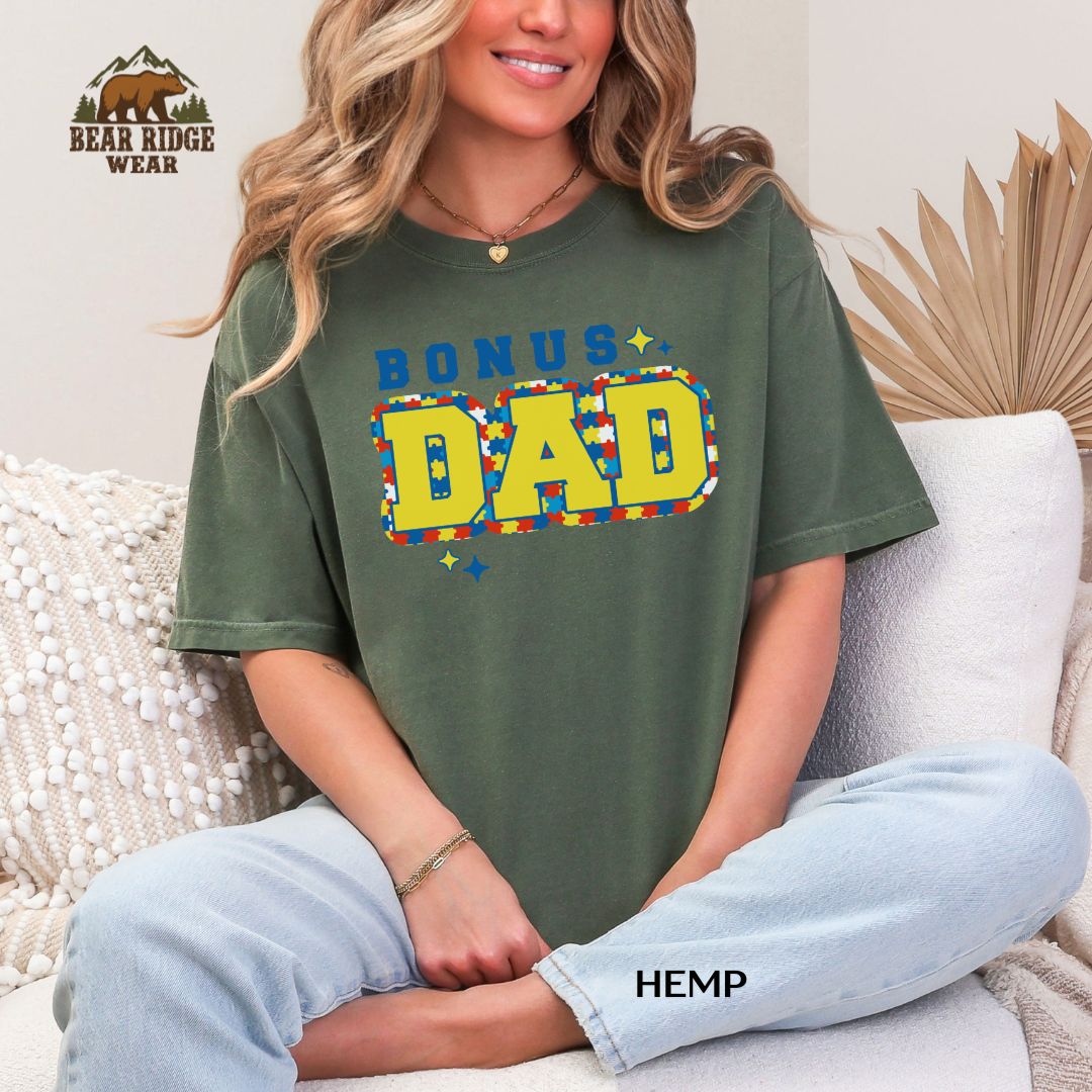 Autism-Bonus Dad Autism Awareness T-Shirt