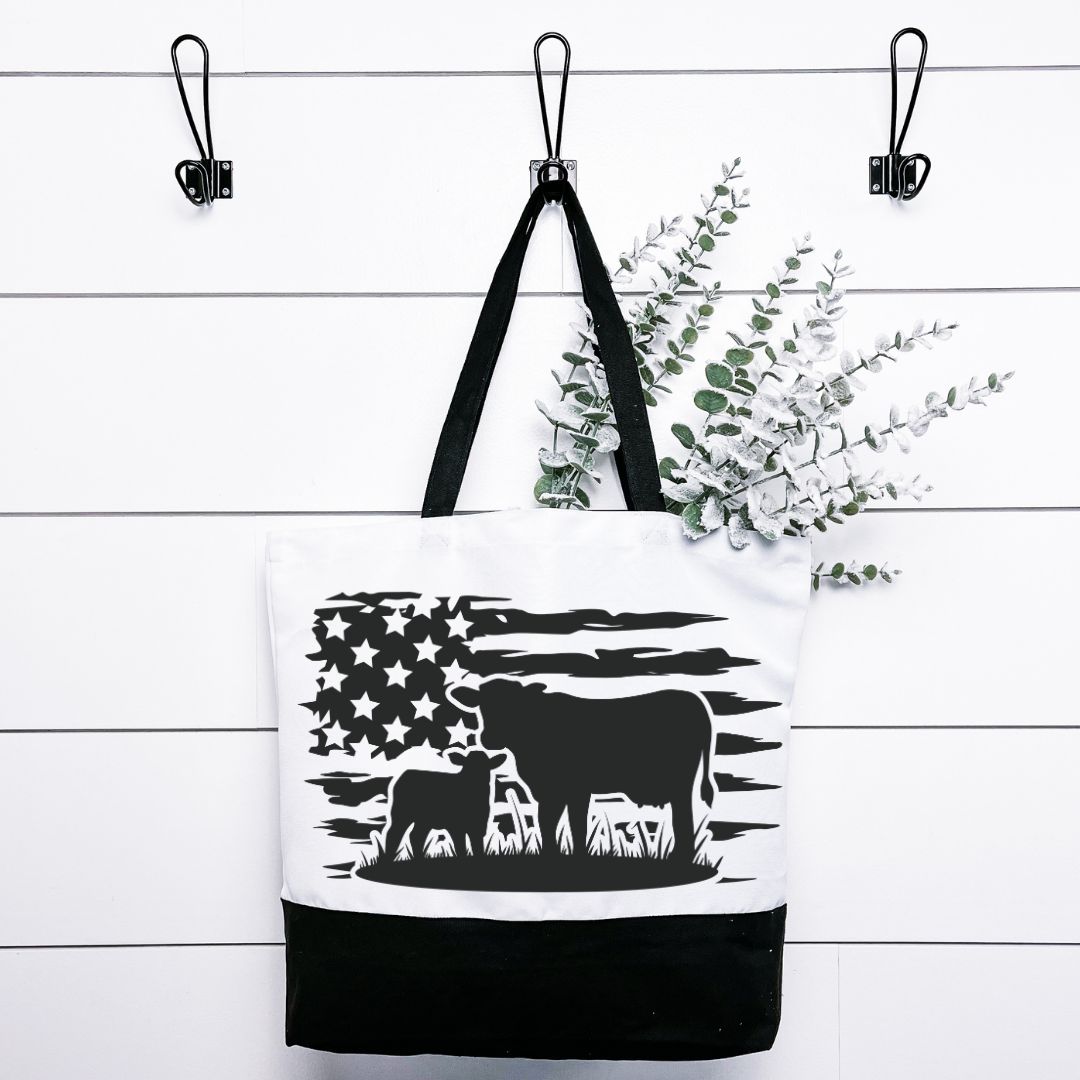 US Farm Cow Tote
