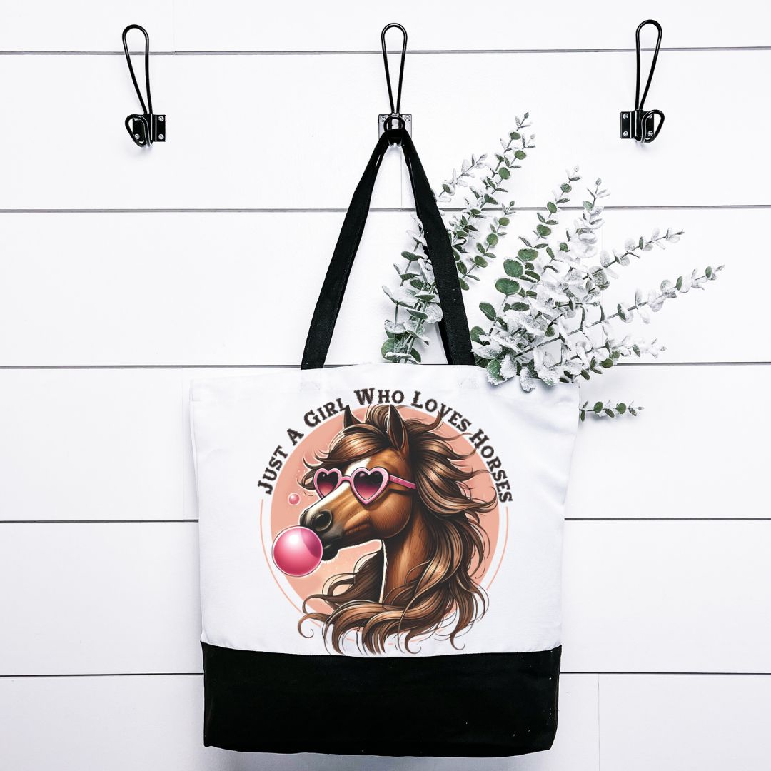 Horse-Bubble Gum Tote
