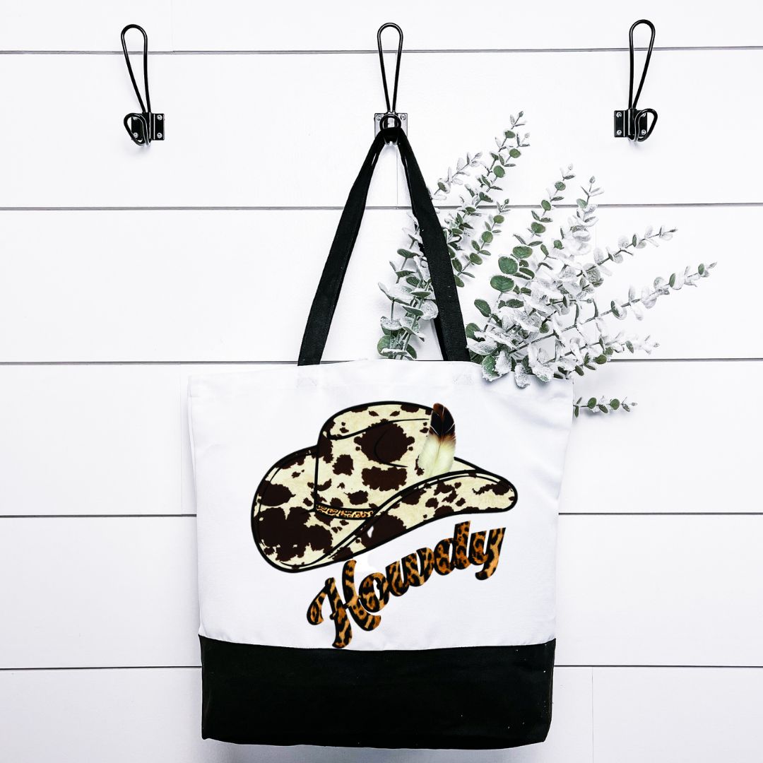 Howdy Cowboy Hat Tote