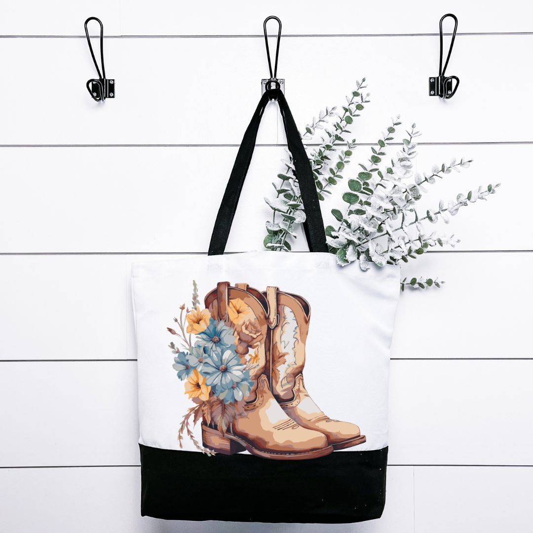 Boots-Floral Tote