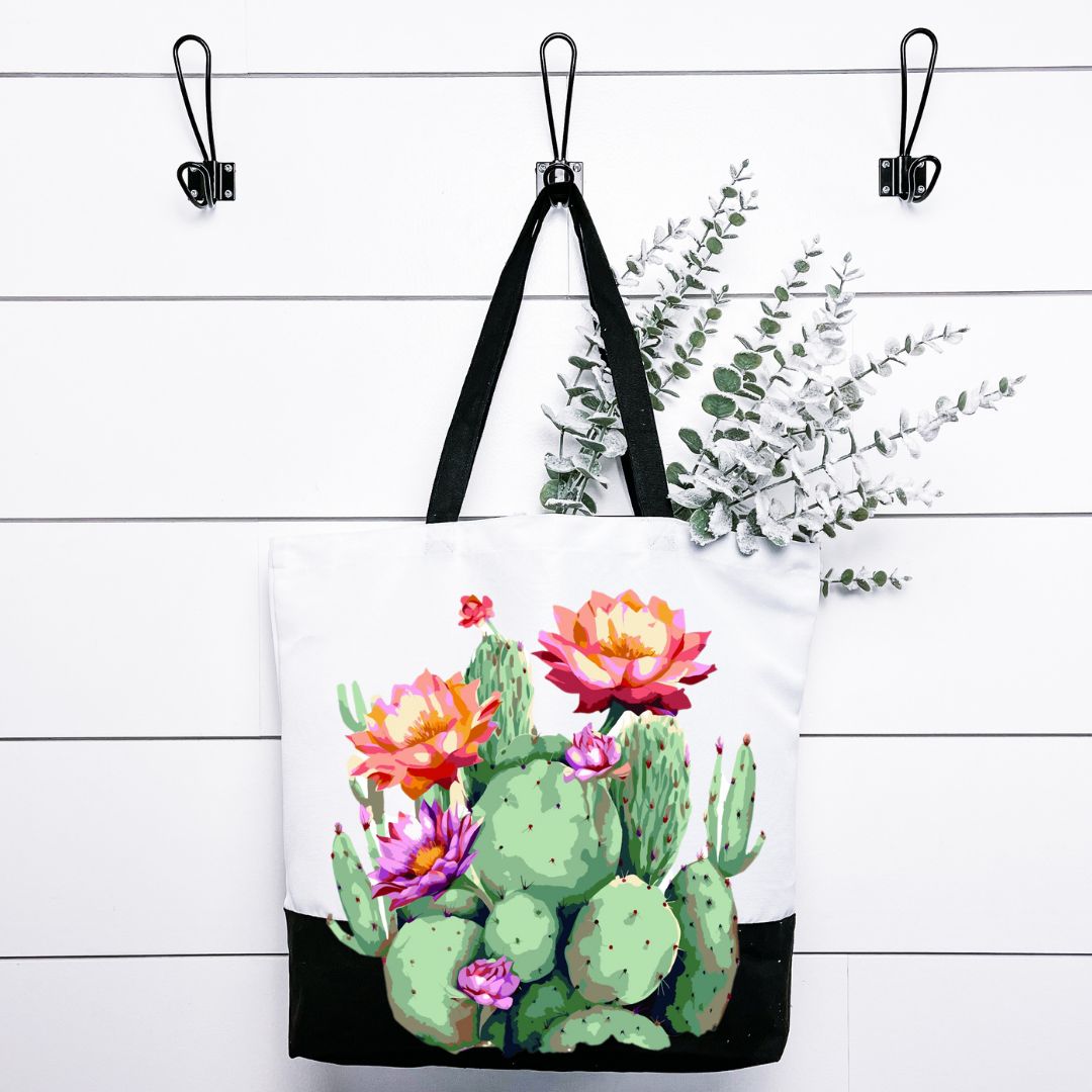 Cactus floral Tote