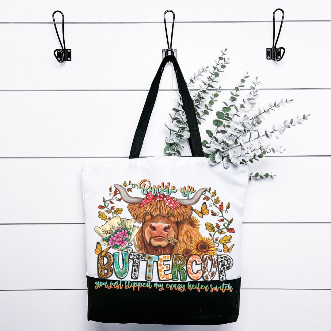 Highland Cow-Buckle Up Tote