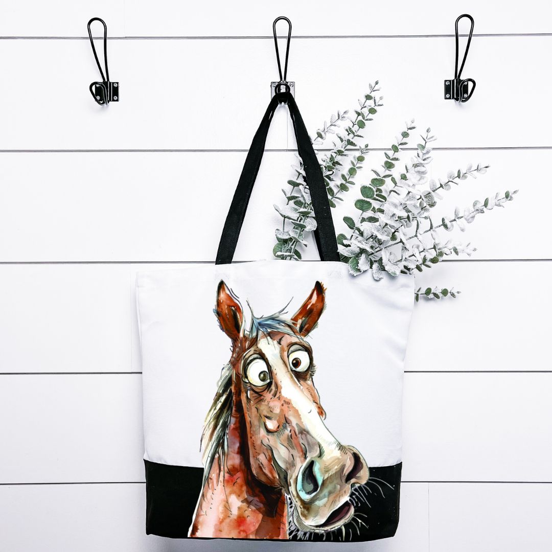 Horse-Funny-Goofy Tote