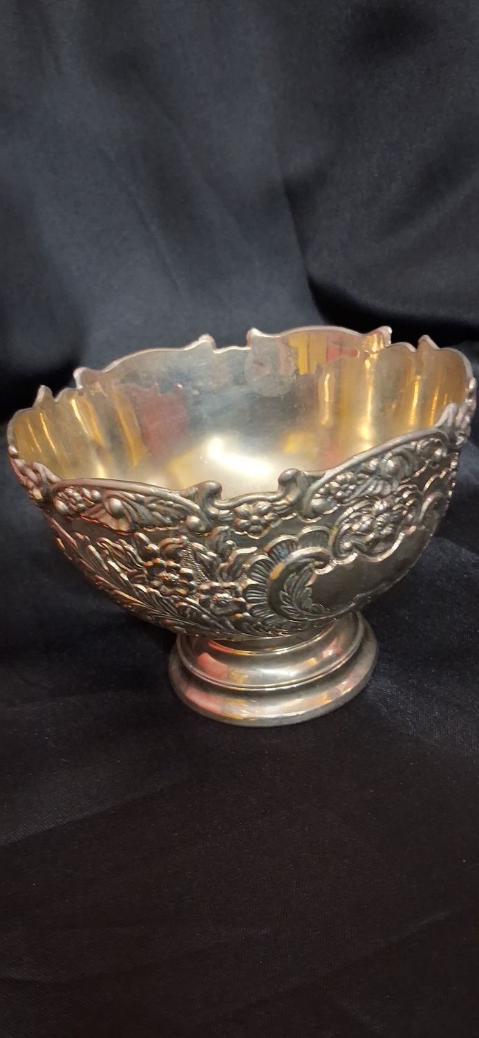 Vintage Italian Silver Plated Pedestal Bowl