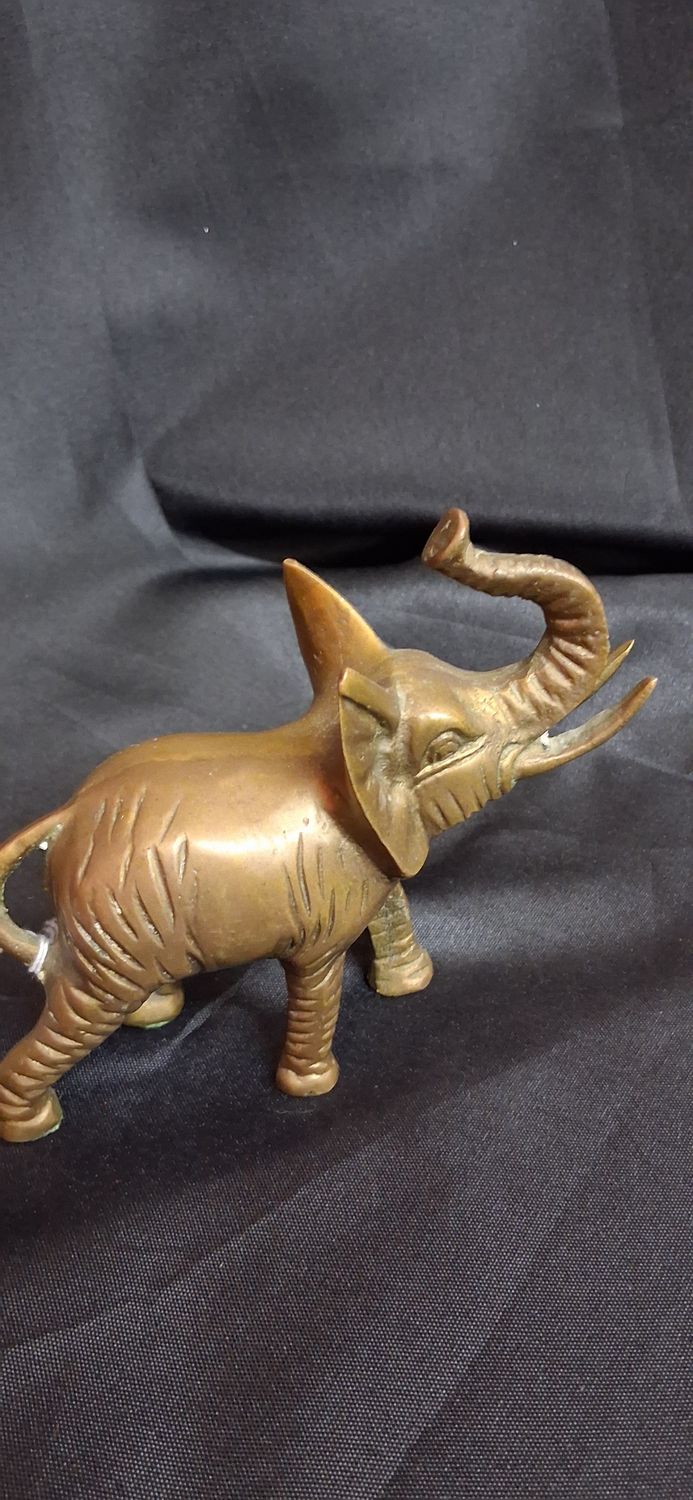 Vintage Solid Brass Elephant-2