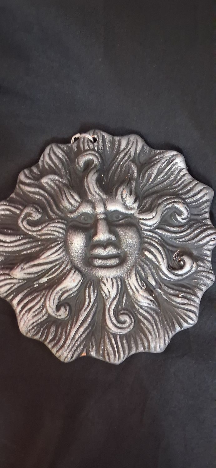 Vintage Terra-Cotta Sun Plaque
