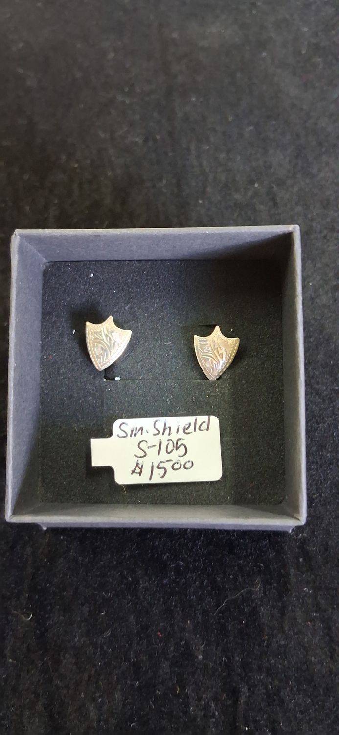 Small Shield Etched -