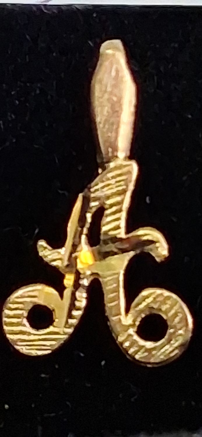 Vintage 14K Gold Initial Letter A Charm