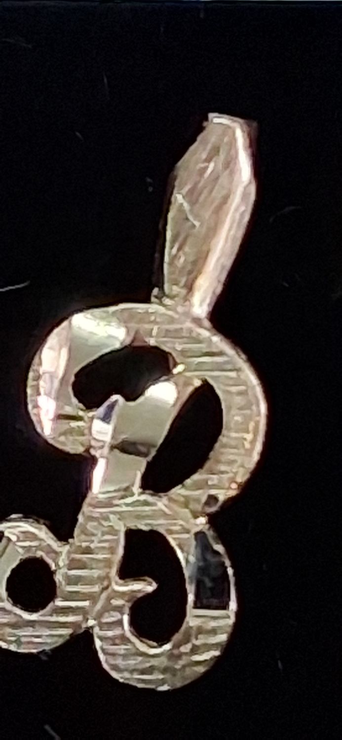 Vintage 14K Gold Initial Letter B Charm