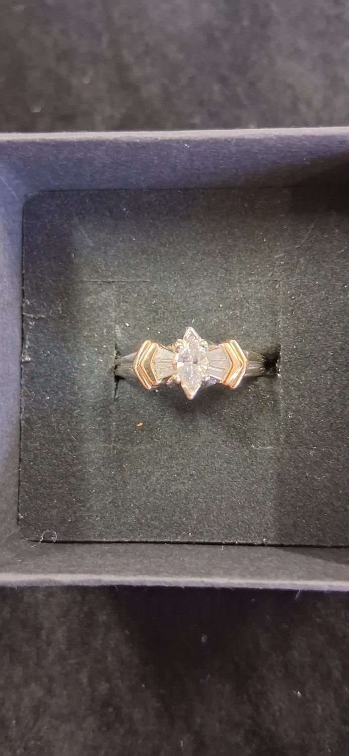 1/4 Carat Genuine Diamond Engagement Ring