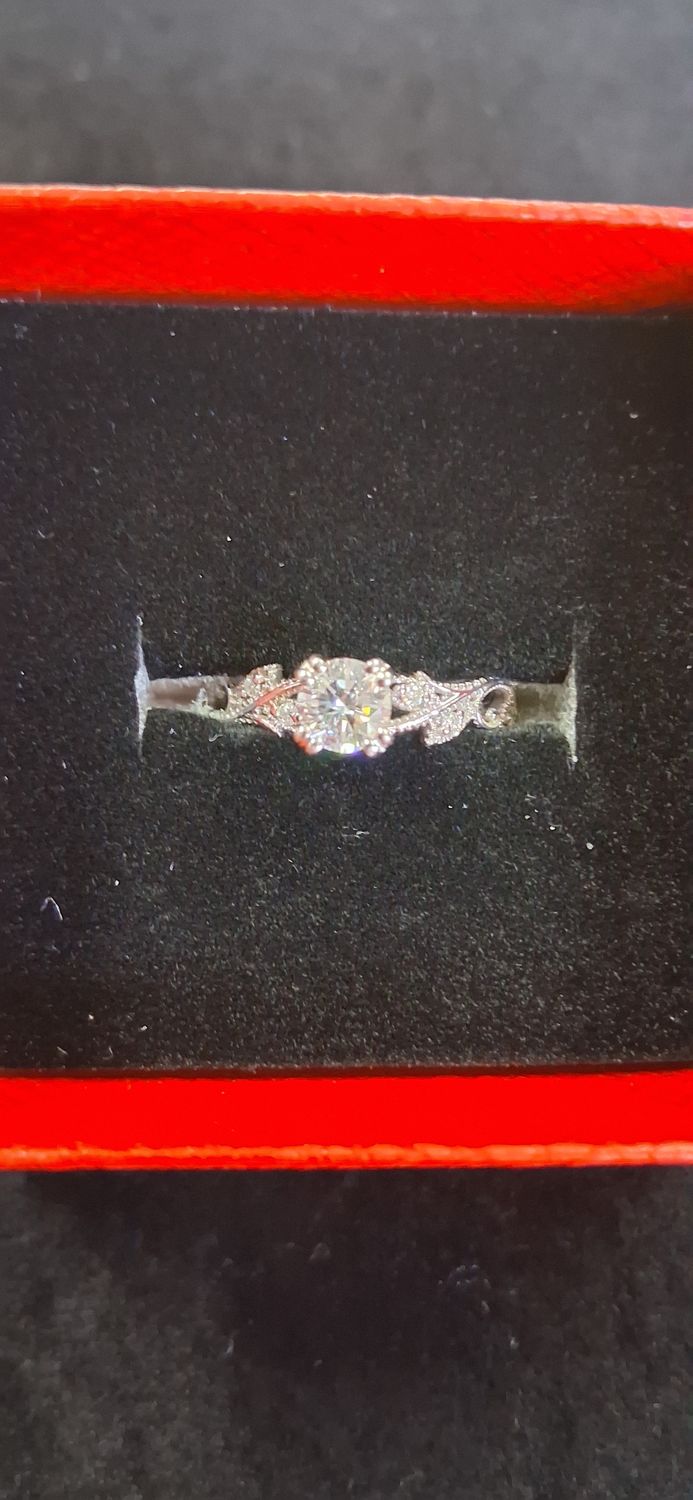 1/2 Carat Genuine Diamond Engagement Ring