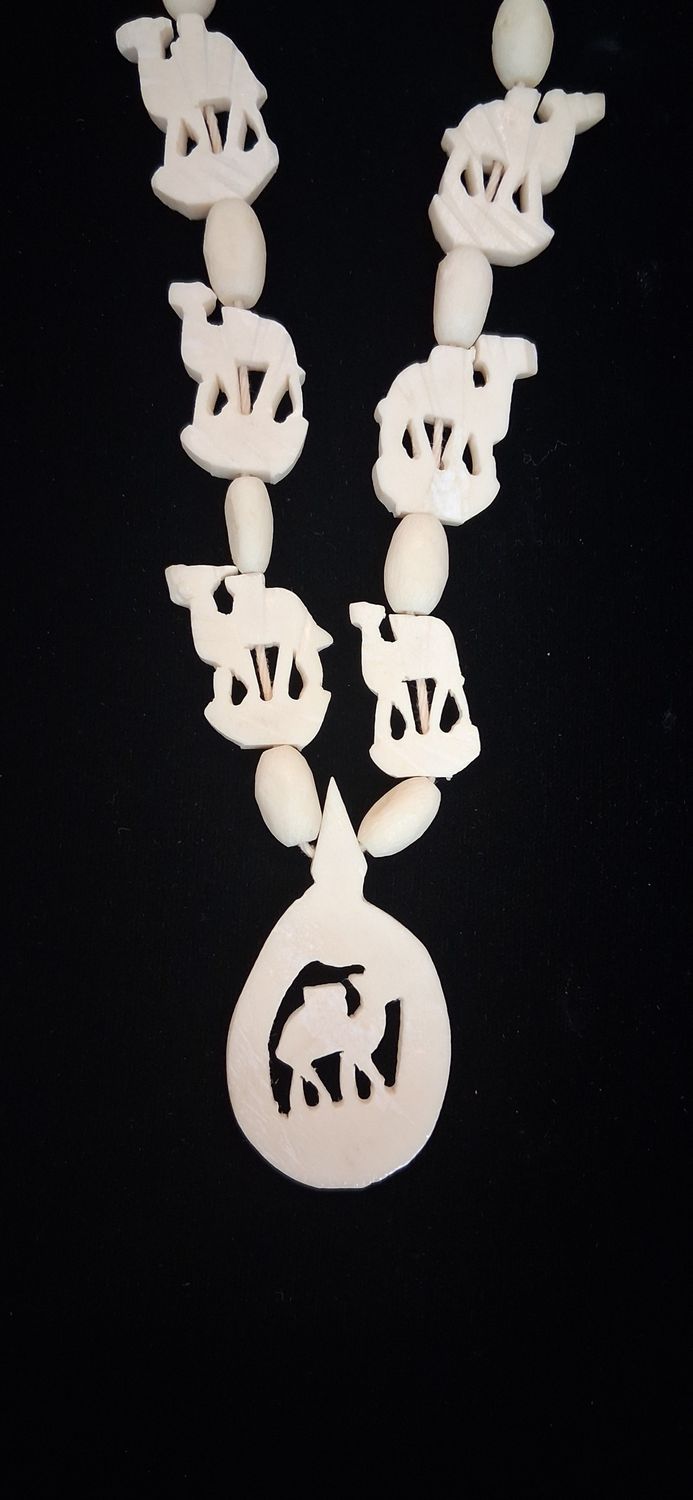 Carved Bone Beaded--camel
