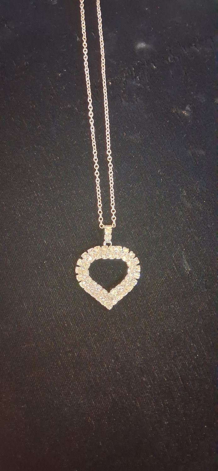 Rhinestone Heart Pendant