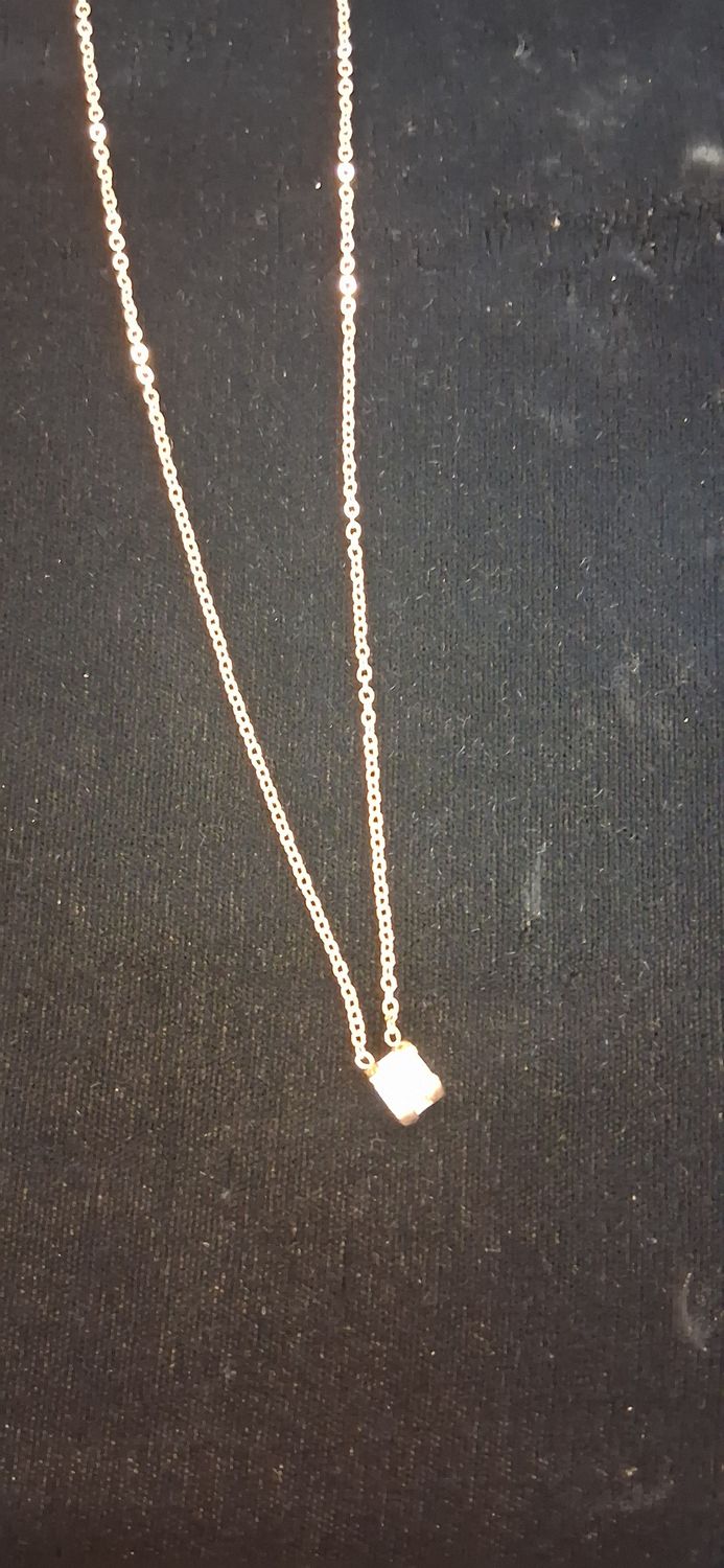 Rose Gold Plated Stainless steel/ CZ