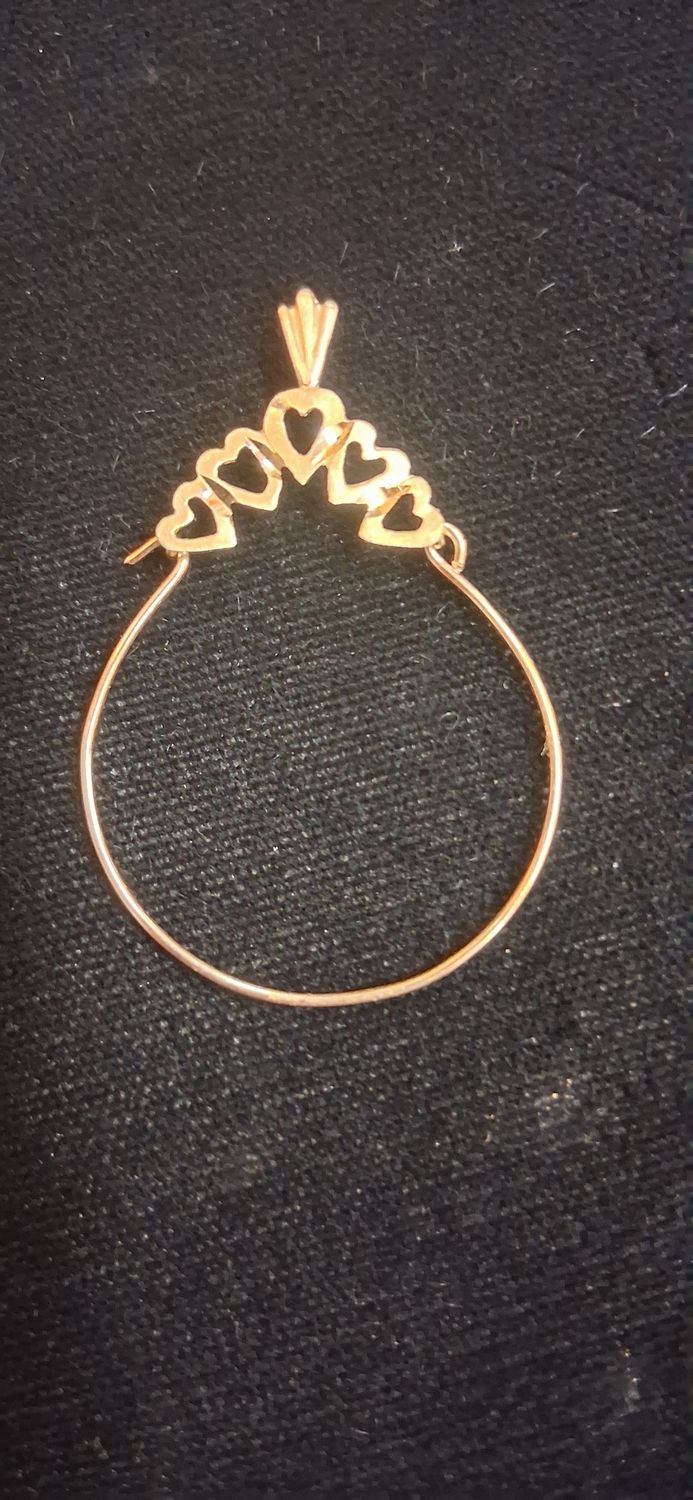 Vintage 14K Gold Heart Charm Holder