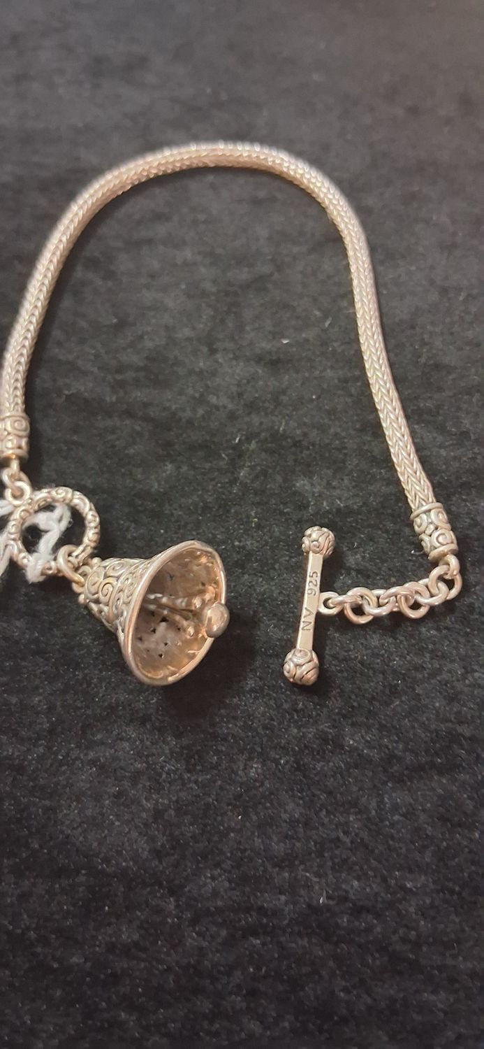 Novica 925 Sterling Bell Bracelet