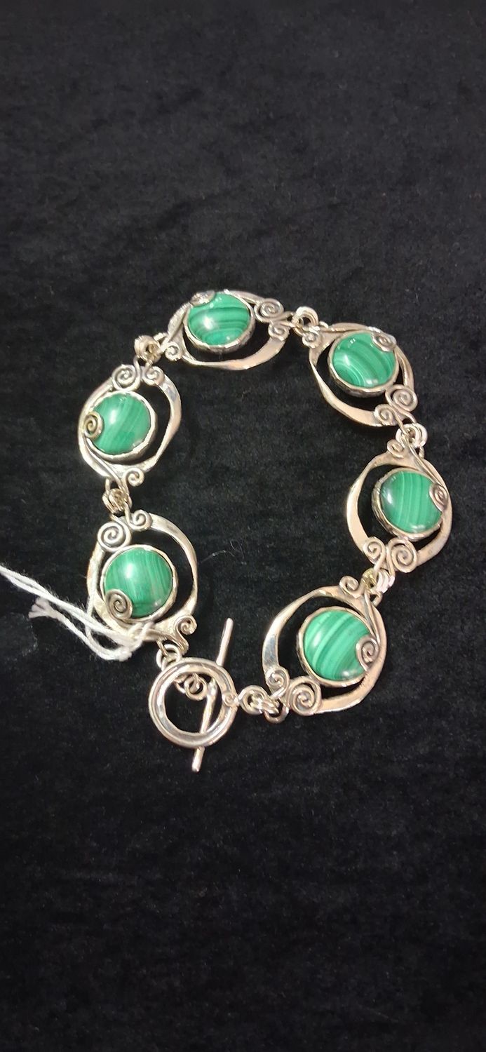 PZ Israel 925 with Green Malachite