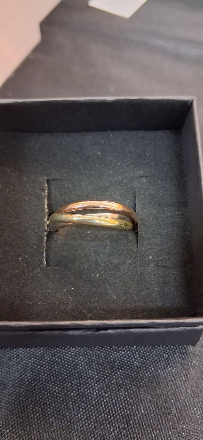 1.8g Size7.5 Tri-color Triple Ring