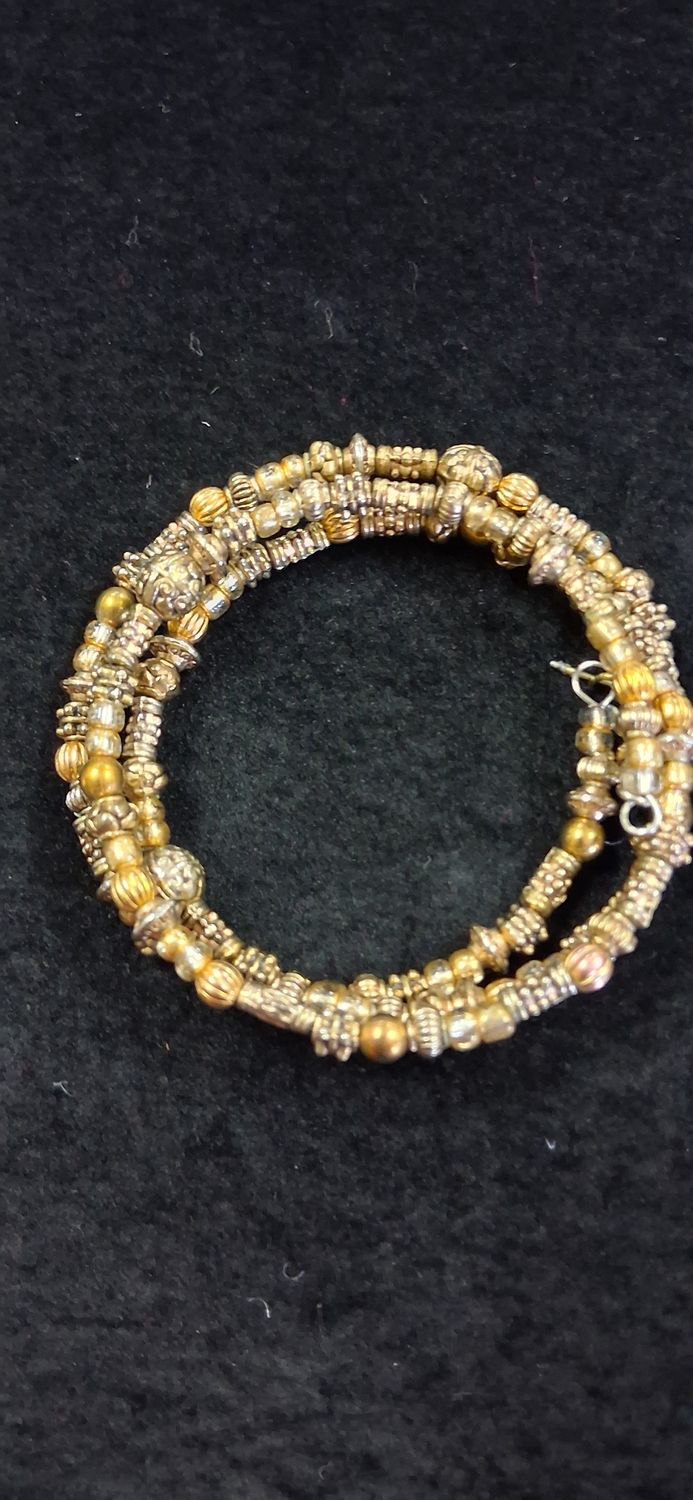 Copper Metal Beaded Wrap