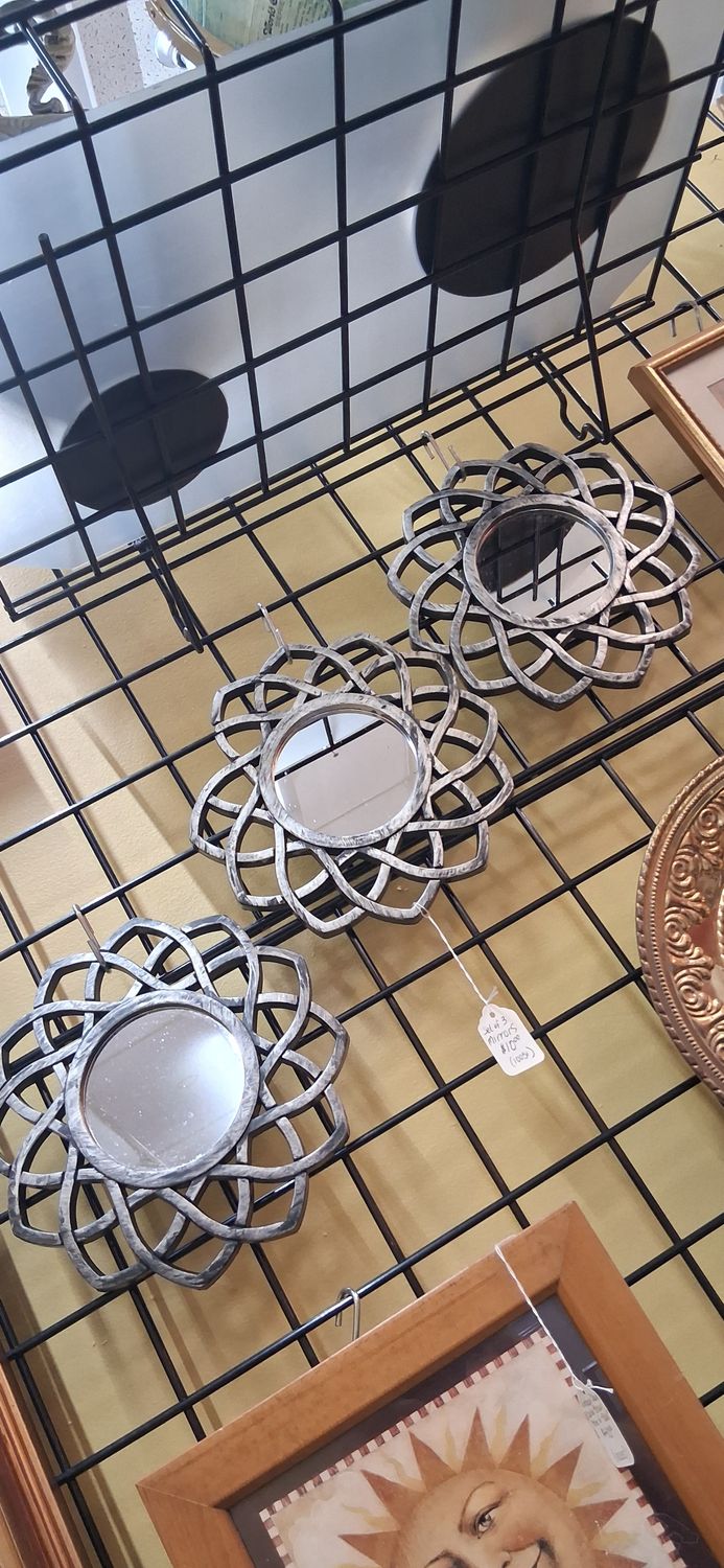 Set of three whimsical Mirrors
