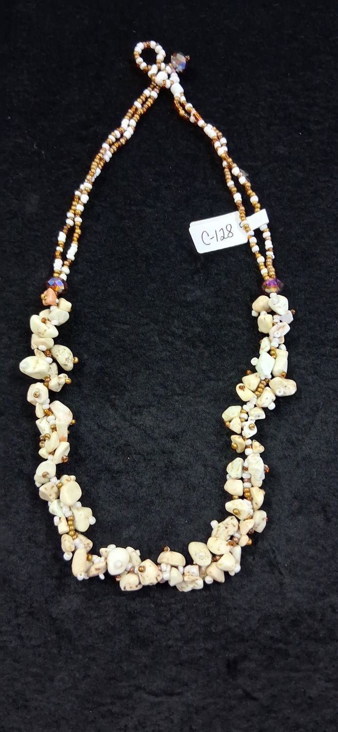 Vintage Shell stone Beaded Necklace