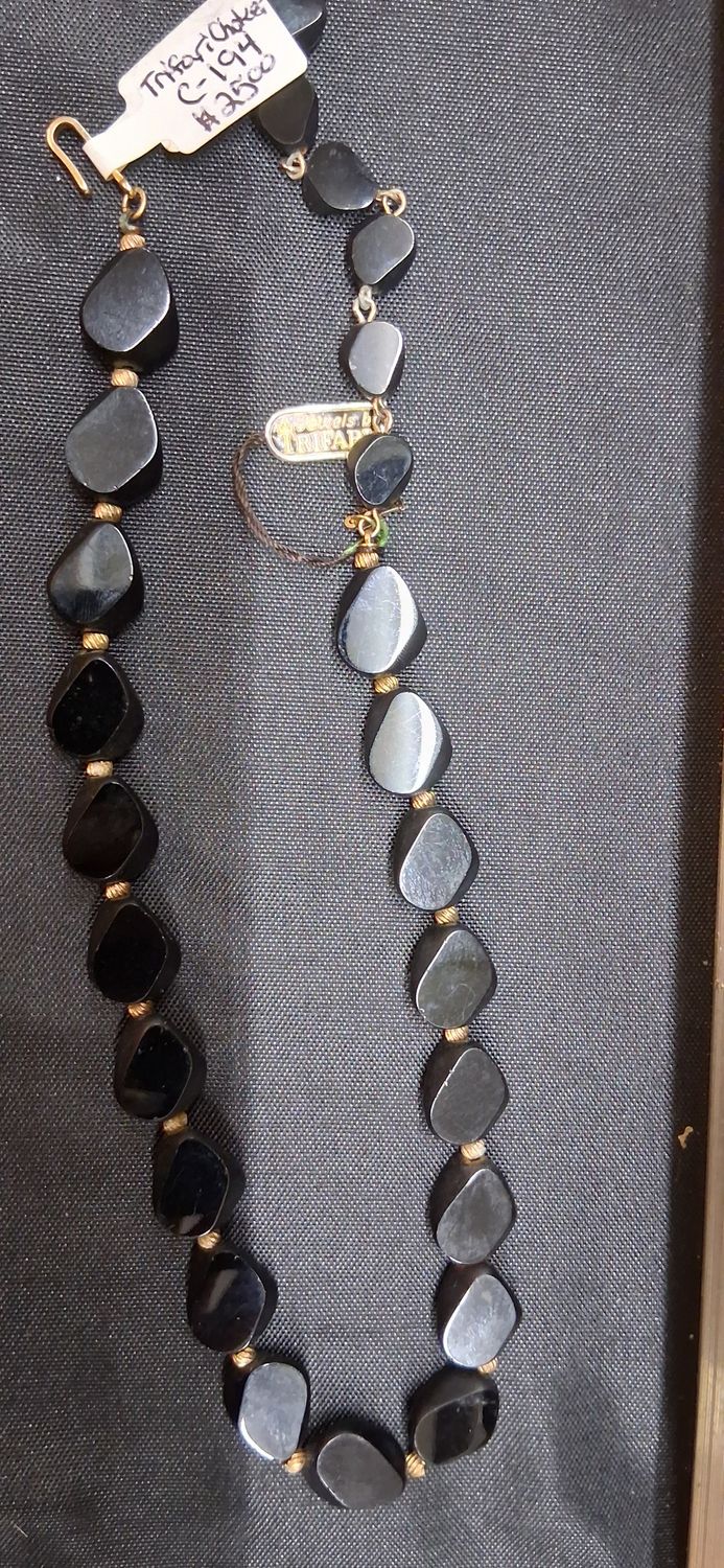 Black Bead Trifari Necklace