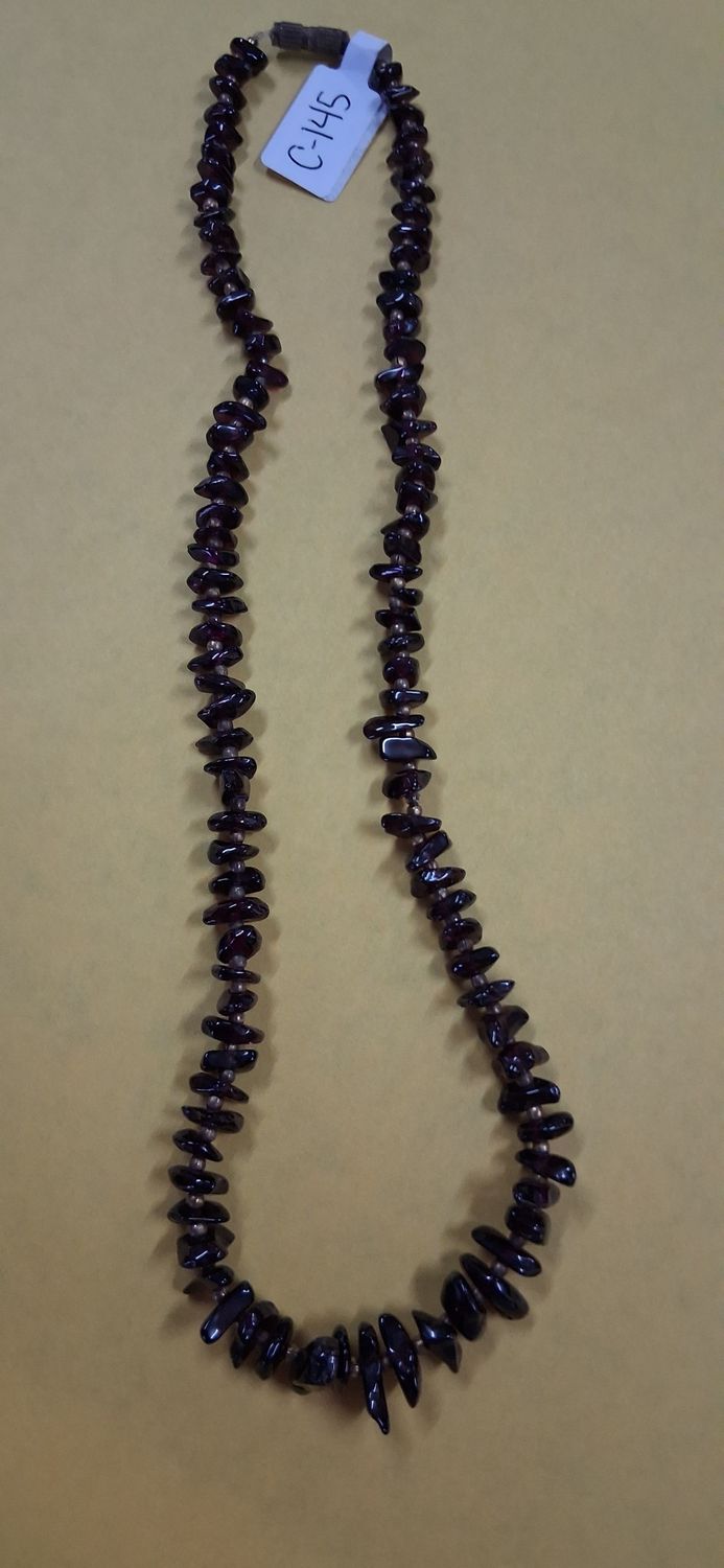 Brown Agate Chips and Gold Beads