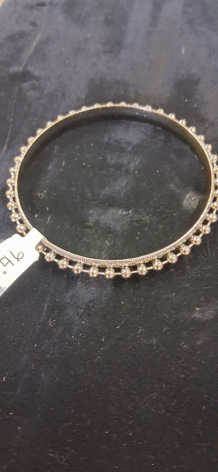 Silver Bead Bangle