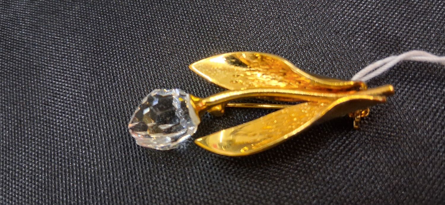 Vintage Swarovski Crystal Tulip Brooch