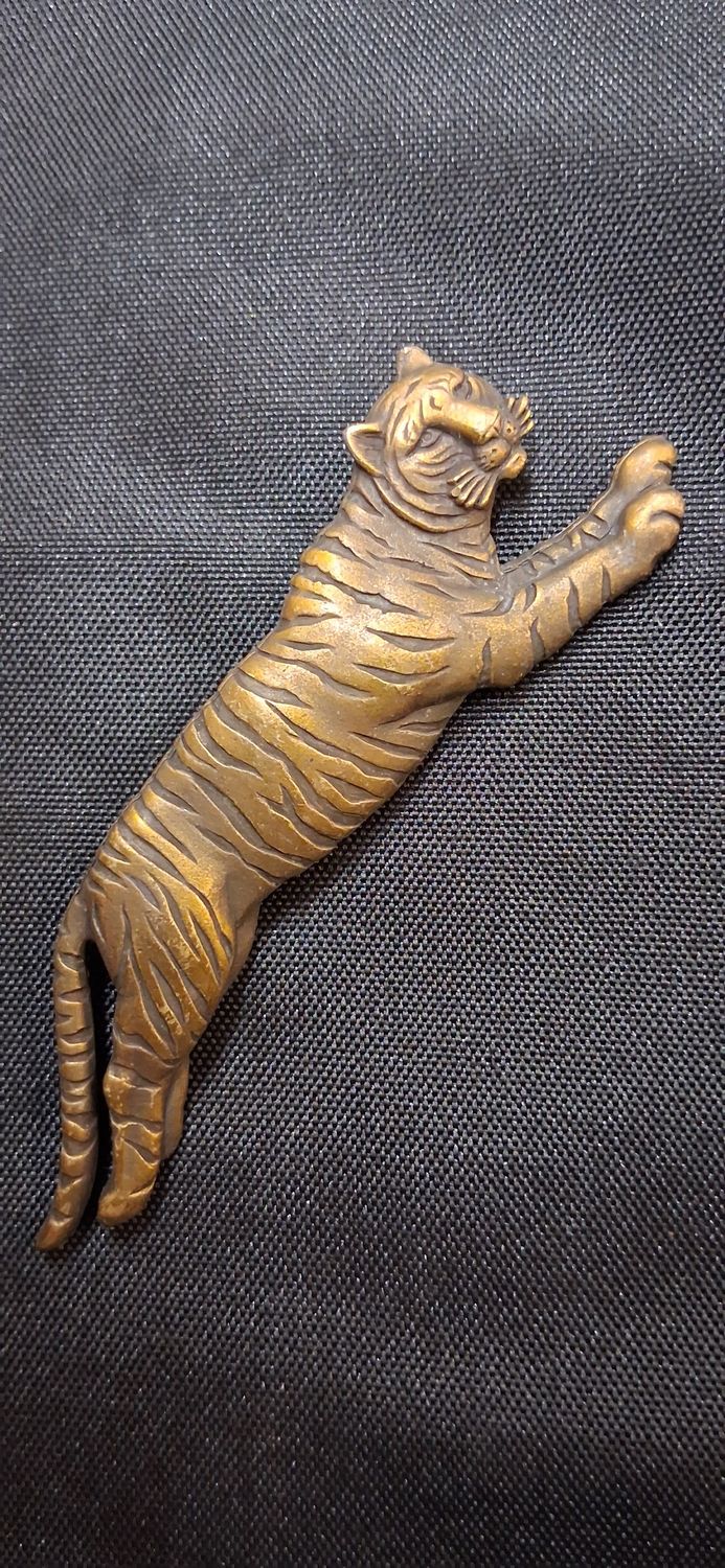 Vintage JJ Jonette Leaping Tiger Brooch