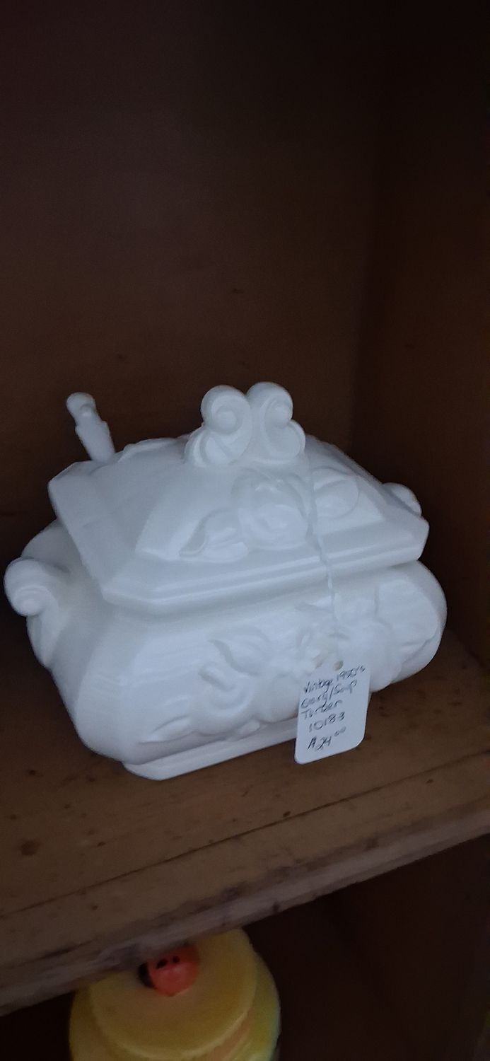 1950's Japanese White Ceramic Gravy Tureen