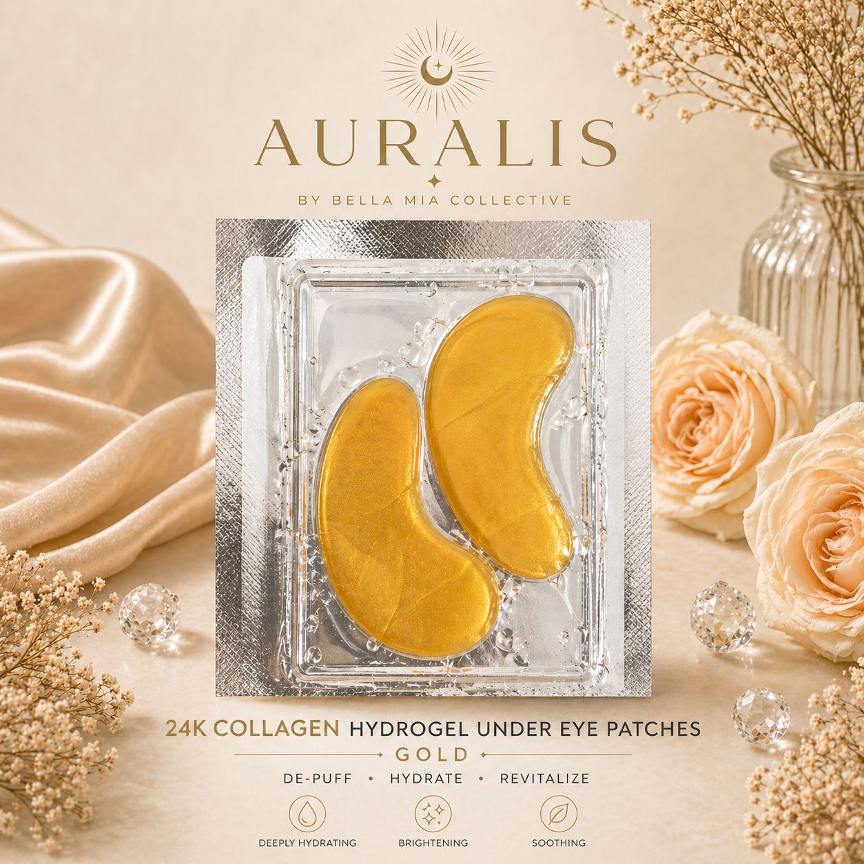 24K Gold Collagen Hydrogel Under Eye Patches