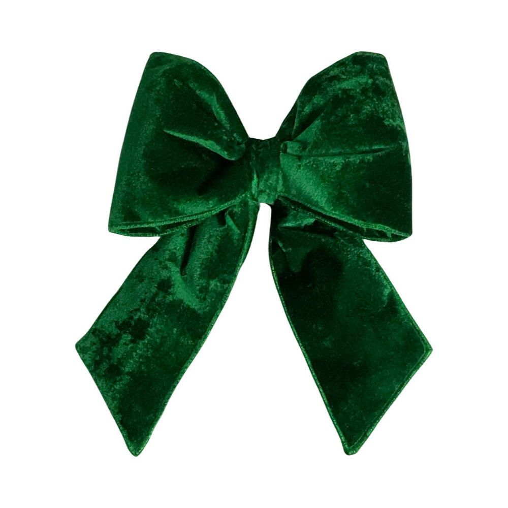 12&quot; x 15&quot; Plush Emerald Velvet Bow