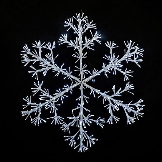 LED Sparkler Snowflake, Color: Pure White, Size: 36 inch