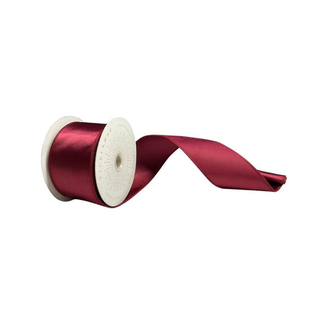2.5&quot;x10yd Wine Satin Ribbon