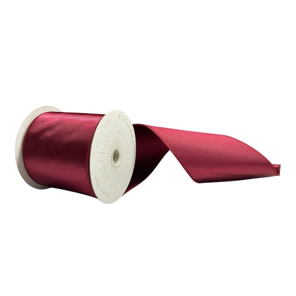 4&quot;x10yd Wine Satin Ribbon
