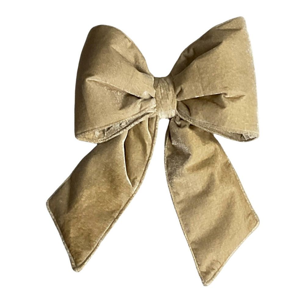 12&quot; x 15&quot; Plush Champagne Velvet Bow