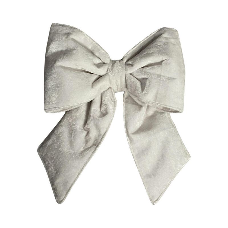 12&quot; x 15&quot; Plush White Velvet Bow
