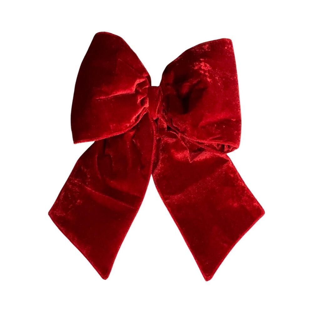 18&quot; x 23&quot; Plush Red Velvet Bow