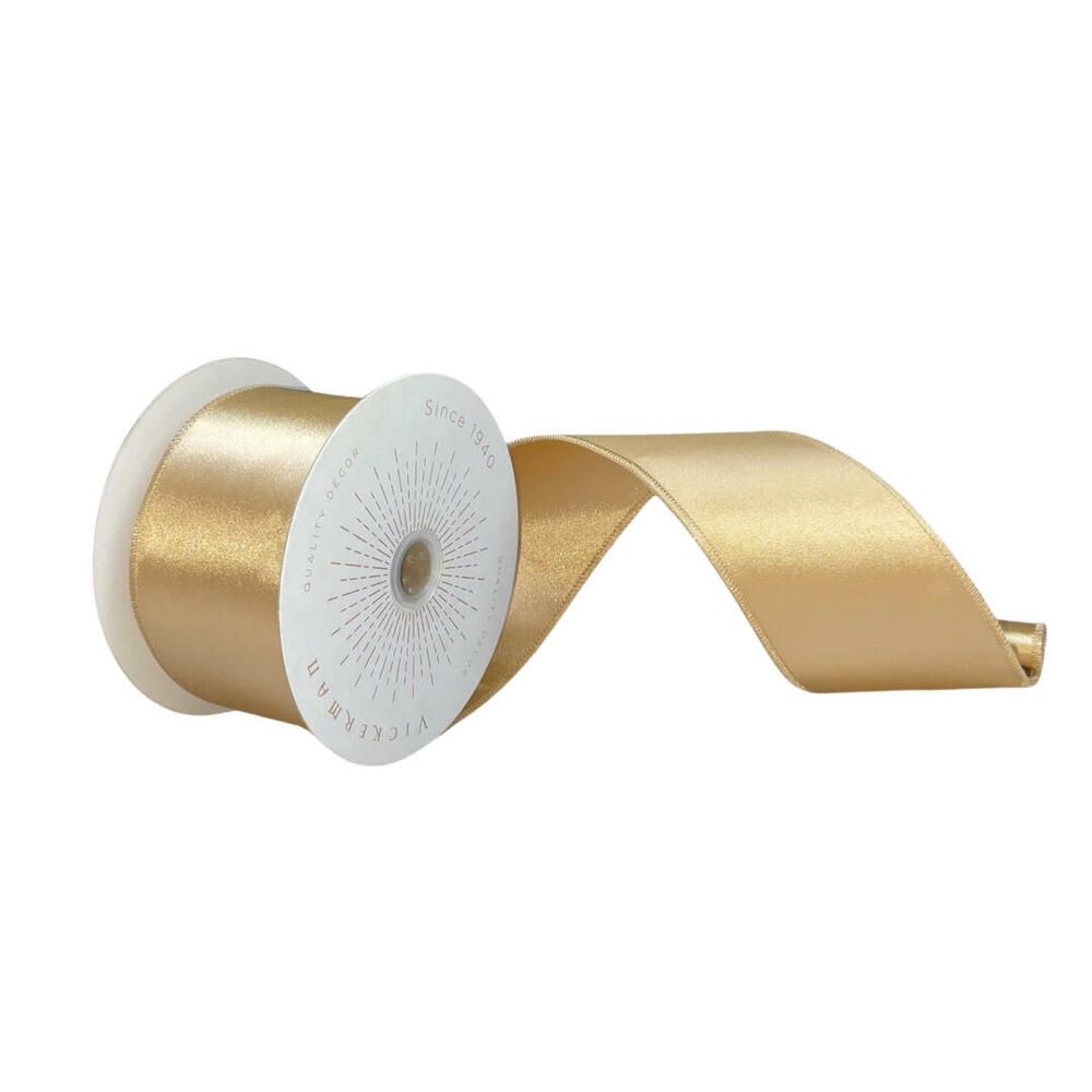 2.5&quot;x10yd Champagne Satin Ribbon