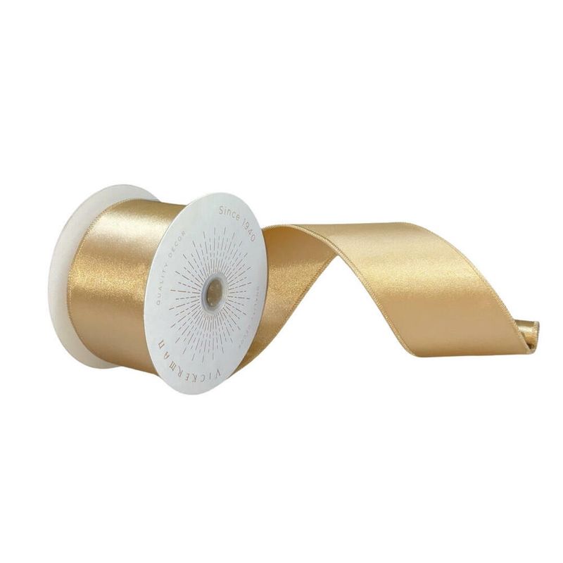 2.5&quot;x10yd Champagne Satin Ribbon