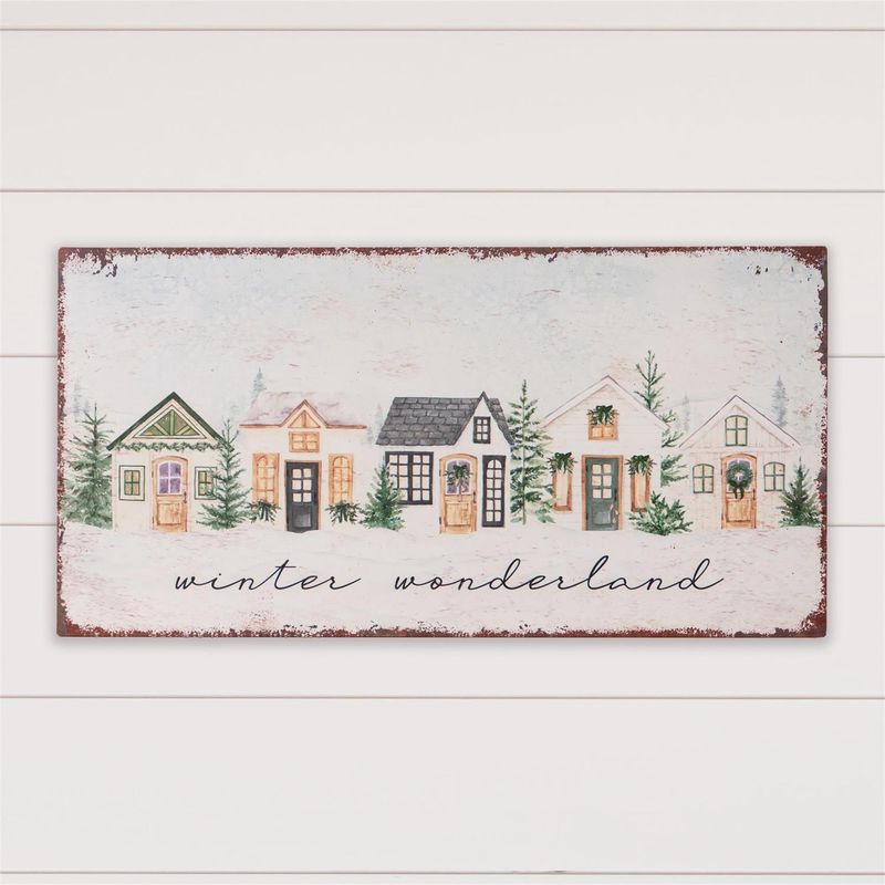Metal Sign - Cozy Winter Cottages
