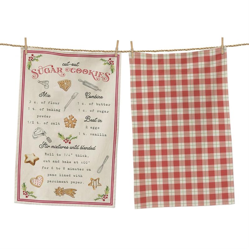 Tea Towels - Sugar Cookie Recipe -Set of 2