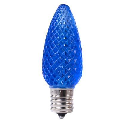 C9 LED Bulbs, Color: Blue Transparent