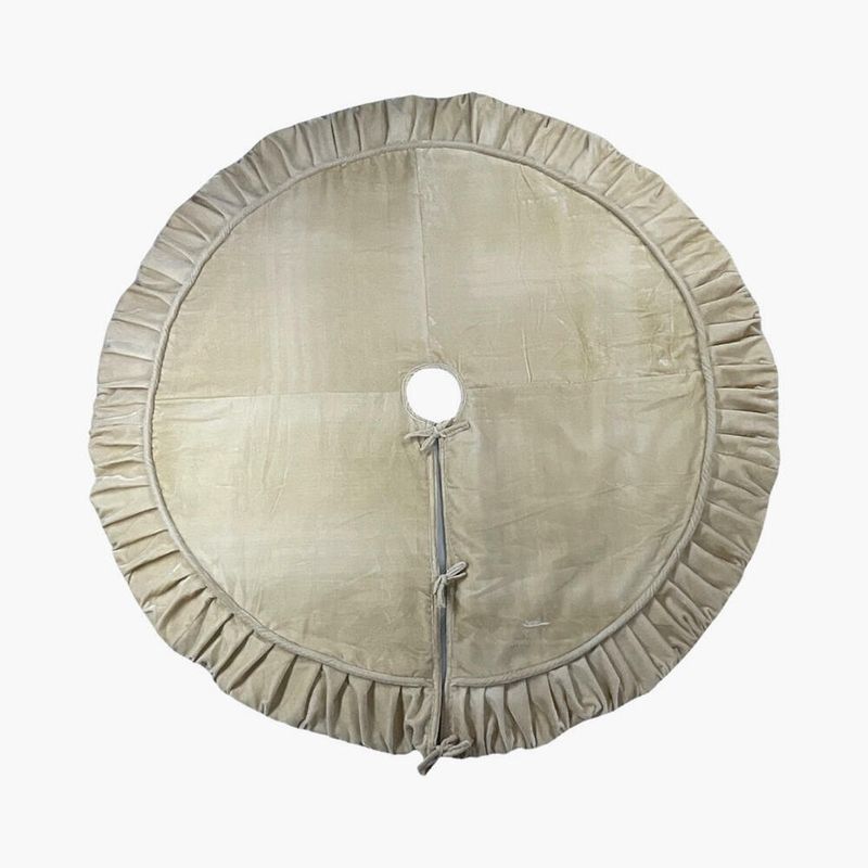 60&quot; Plush Champagne Velvet Tree Skirt